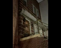 Damages from severe windy weather on the street