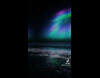 Collab Clips MPUGC - Woman shows aurora borealis showing on screen