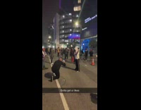 Girl pray sign picture Kobe Bryant memorial 