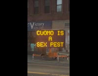 Submitter shows Cuomo hate sign at street