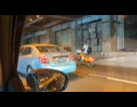 Collab winy - Man rides bicycle at the FDR drive