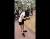 Man and woman in white shirt tiktok dance