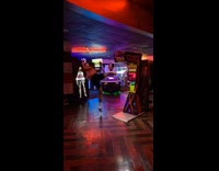 Guy jumps and kicks boxing arcade game 