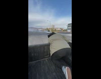 Grey car drift christmas tree on top