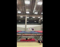 Guy backflips and falls through trampoline