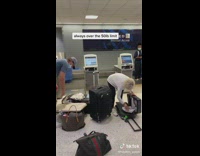 Guy shows family problems at airport 