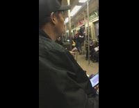 Man on subway train sends his girlfriend Olga lots of heart eyes emojis  on Valentine's Day