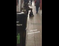 NSFW why lmao man undressed in subway station