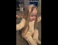 Collab ClipsIG - Baby long blonde hair extensions dance carpet