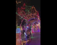 Christmas lights cover entire house olaf tunnel 