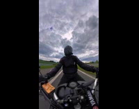 Mans balls hurt bouncing off road crater