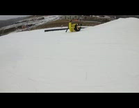 Guy yellow snow outfit ski flip fail