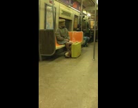 Collab Subway Creatures - Lady on subway dozes off 
