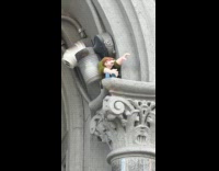 Collab WINY - Quasimodo standing outside the Dreamers Cafe