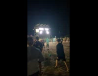 People run to their exits after concert