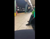 Couple hug kiss face mask on subway