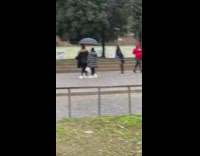 Woman black and white dress tiktok dance