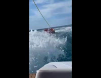 Collab VIBES - Couple gets ejected off water tubing fail 