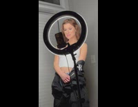 Woman tiktok in front of the ring light