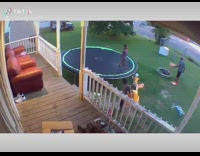 Dad sets up bonfire in backyard explodes