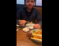 Woman shows baby octopus dont eat me