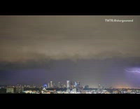 Collab DailyDoseOfInternet - Timelapse thick black storm cloud over city