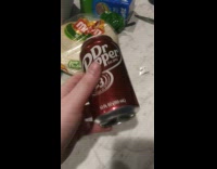 Guy found sealed empty Dr Pepper can