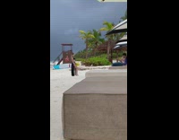 Woman black bikini beach dress pictorial bed Part 1