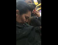 Woman Falls Asleep on Phone on Bus 