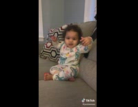 One year old baby girl loves ASMR