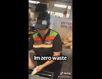Guy glass container burger king zero waste 