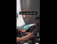 Guy looks back while driving 