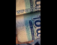 Woman shows costcos shrinkflation on paper towels 