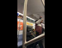 Man rides subway with shampoo on hair part 1