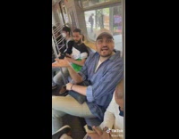 Guy instigates argument with stranger before running away