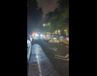 Collab winy - Pile of garbage bags block street lane