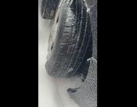 Tires covered in ice snow