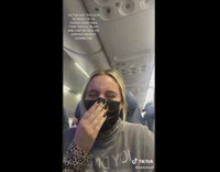 Girls on plane laughing different sounds and ringtones playing