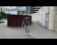 Collab DailyDoseOfInternet - Guy double side flip jump from platform