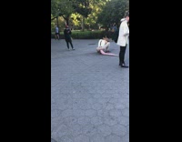 Rat guy poses at park