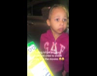 Mom teach kid sneak candy on movies