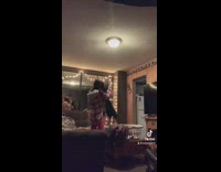 Girl prank mom phone connected to speaker