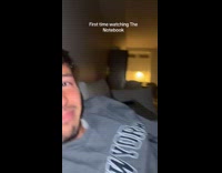 Boyfriend cry react to ending of The Notebook