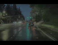 Car speeding at stoplight crash on road