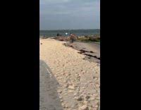 Collab IITW - Woman in bikini taking photoshoot on rocks