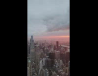 View of sunrise from empire state building 