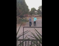 Two men polo shirt pictorial front yard Part 2