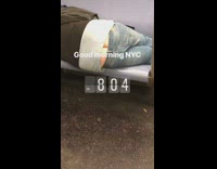 Good Morning NYC Buttcrack Showing on Subway