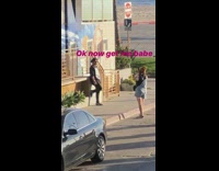 Man photo shoot girlfriend babe sidewalk house faces paintings Part 2