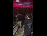 Girl poses for photos at a Weeknd concert 